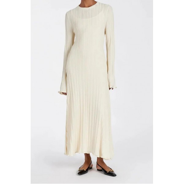 SYLVIA CREAM KNIT MIDI DRESS