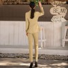 Women's Temperament Commuter Yellow Suit Two-piece