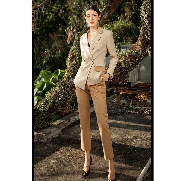 Temperament Women's Colored Professional Suit Set