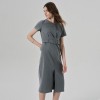 Fashionable Temperament Commuter Waist Gray Suit Dress