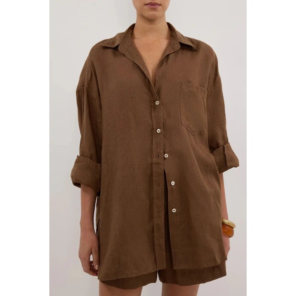 LUNE FONDANT LINEN SHIRT