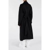 MILES BLACK WOOL WRAP COAT