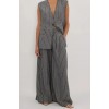 OLLIE SLATE STRIPE WIDE LEG PANT