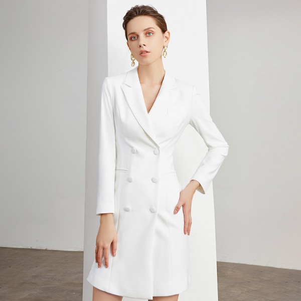 Temperament Business OL Long-sleeved Suit Dress